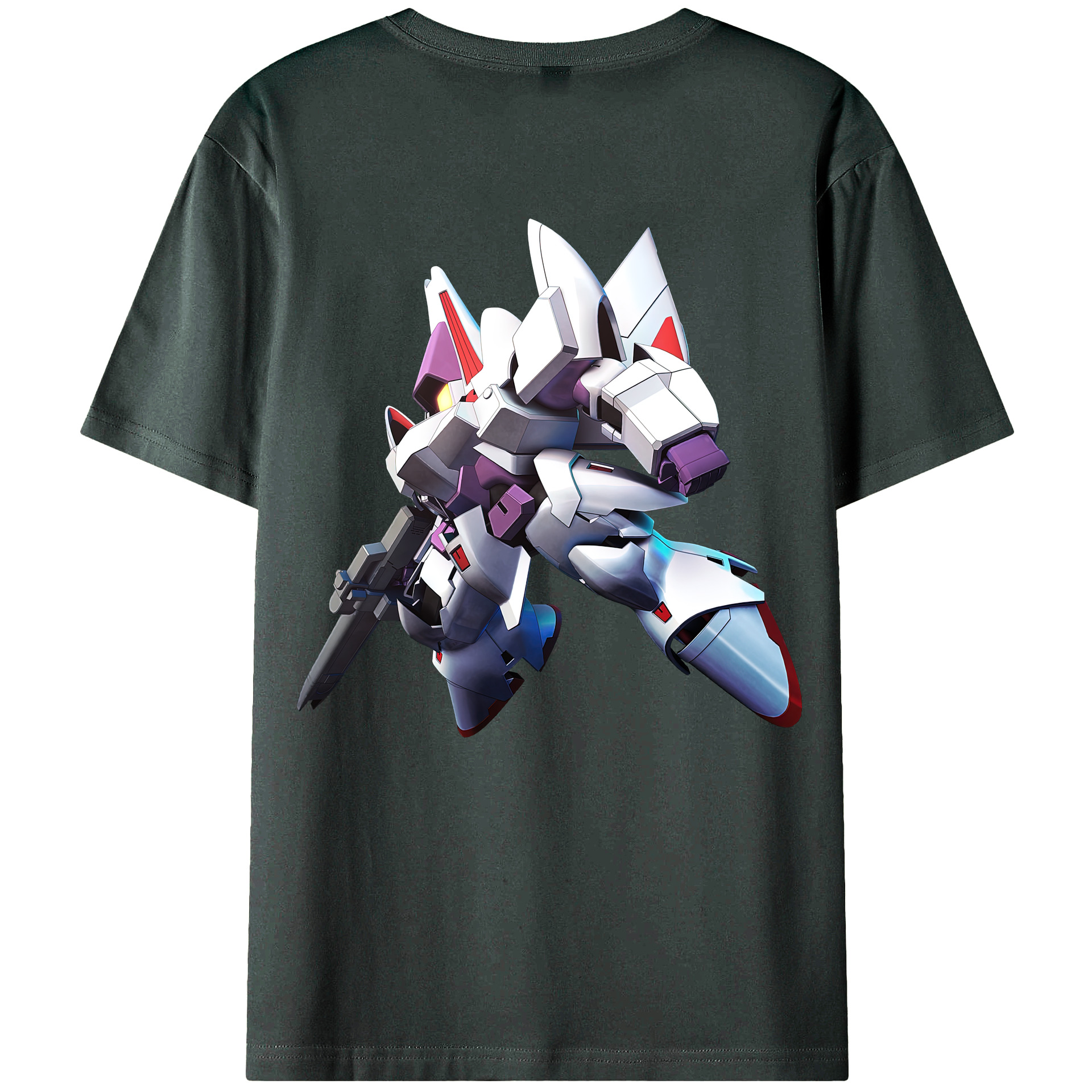（画像用） 機動戦士ガンダム Mobile Suit Gundam 綿100％ メンズ半袖Tシャツ（バックプリント） 通気性